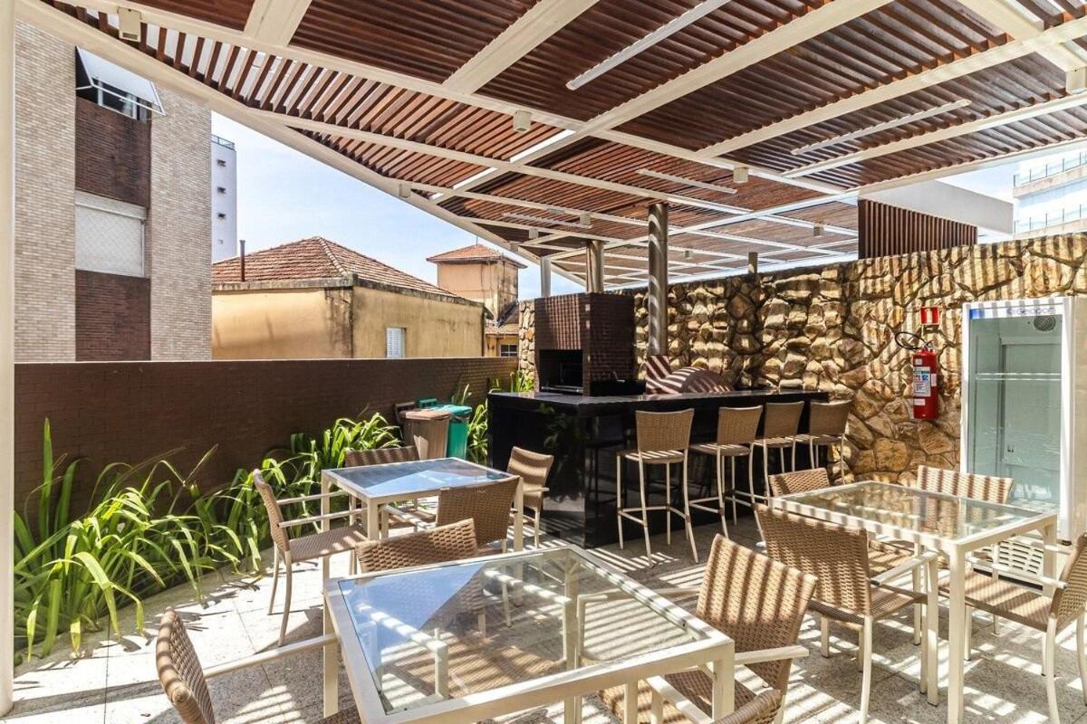 Studio Moderno Em Condominio De Luxo Pe Na Areia Сантос Екстериор снимка
