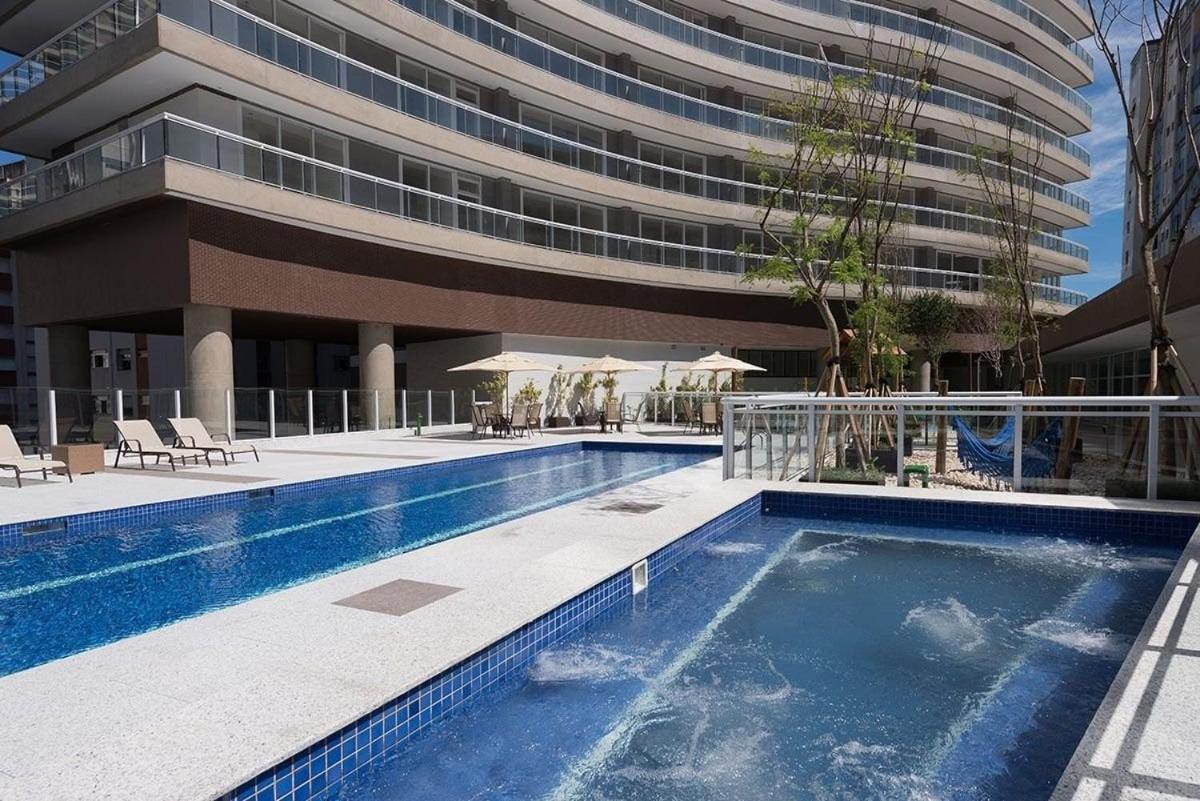 Studio Moderno Em Condominio De Luxo Pe Na Areia Сантос Екстериор снимка