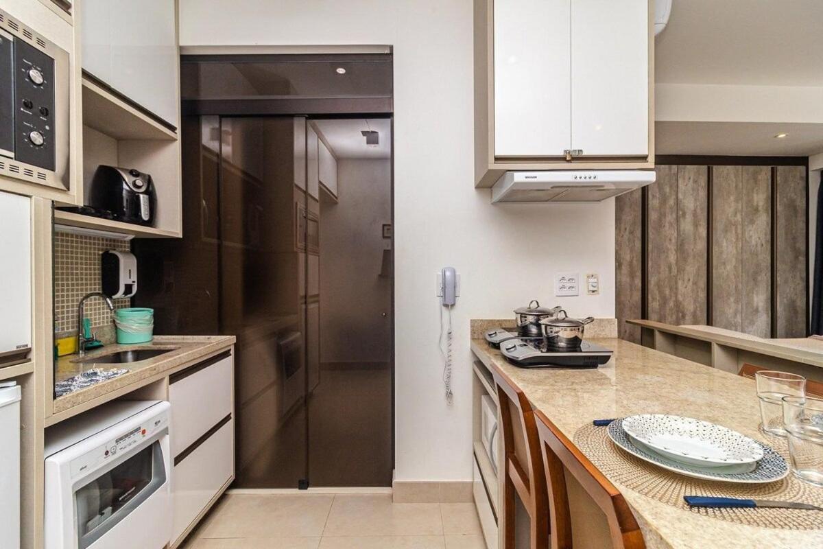 Studio Moderno Em Condominio De Luxo Pe Na Areia Сантос Екстериор снимка